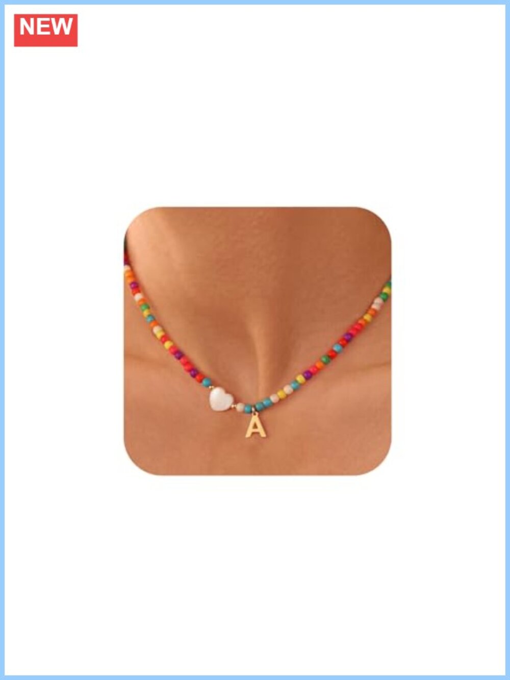 Personalized Initial Choker Necklace, 14K Gold Plated Beaded, Girls Women Gift